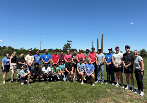 The 2026 Scott Pathway Cohort at the UNL Challenge Course.