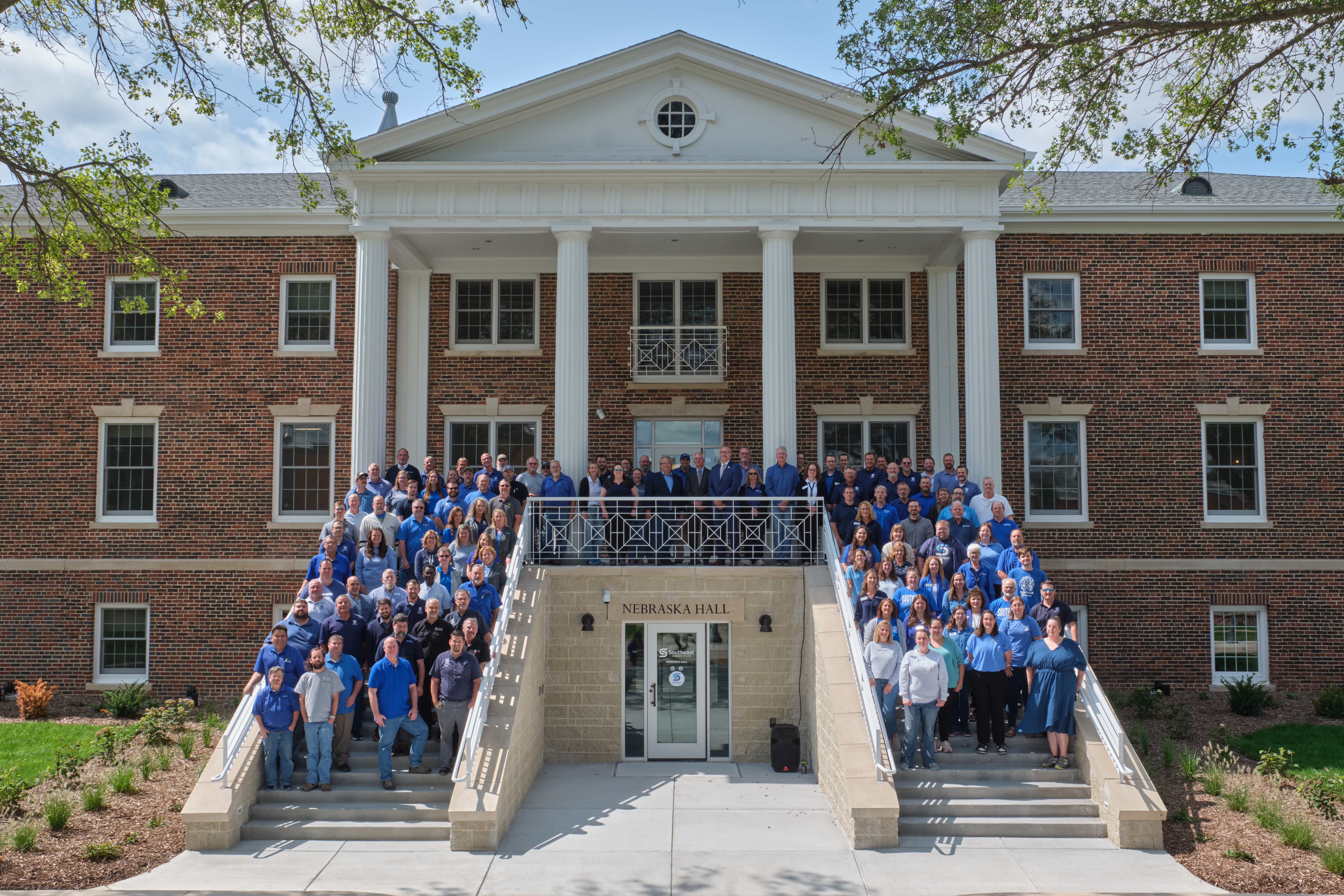 Milford Staff, day of Nebraska Hall ribbon cutting